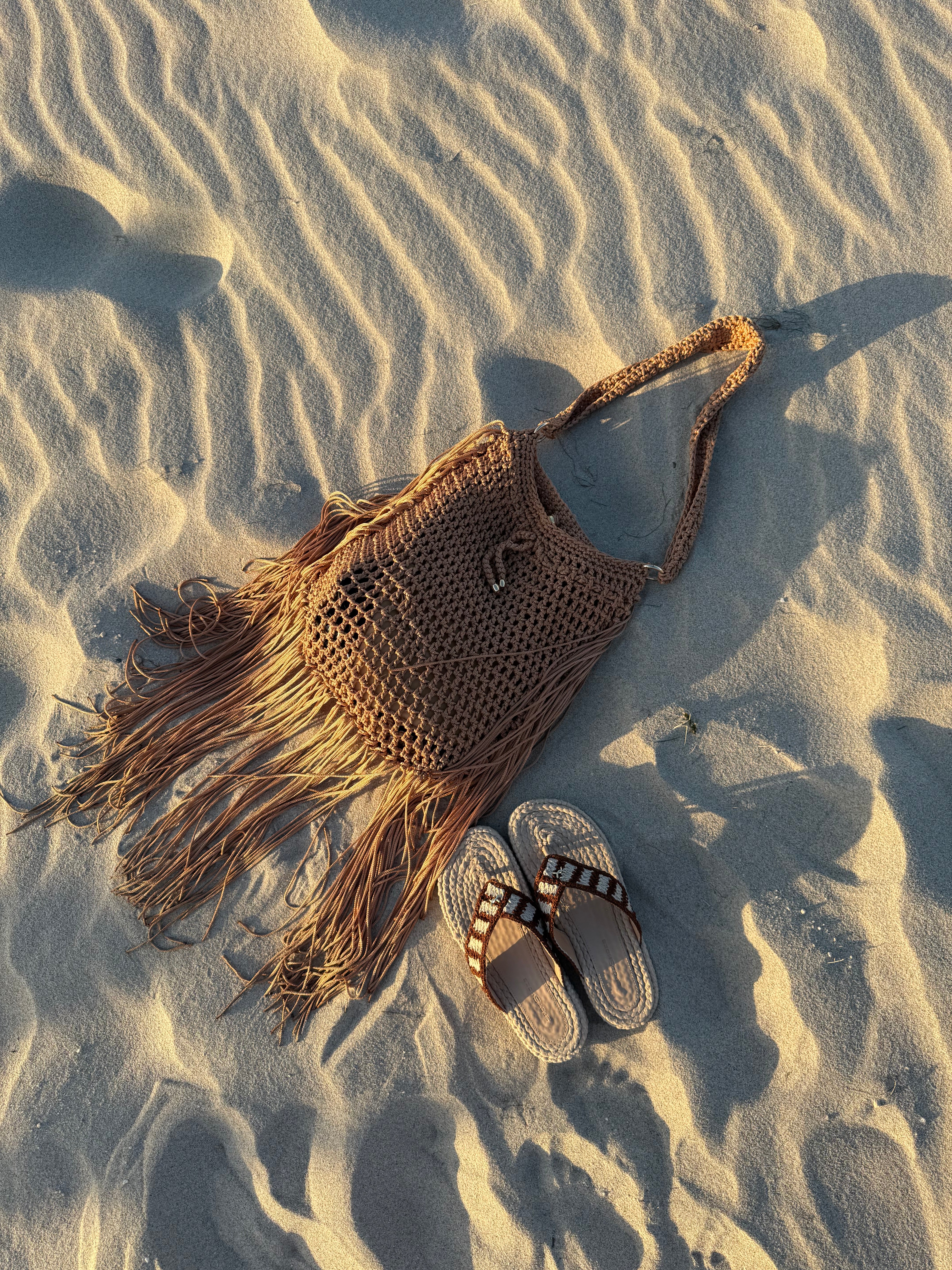 Bolsa de Crochê Carneiros Dourada