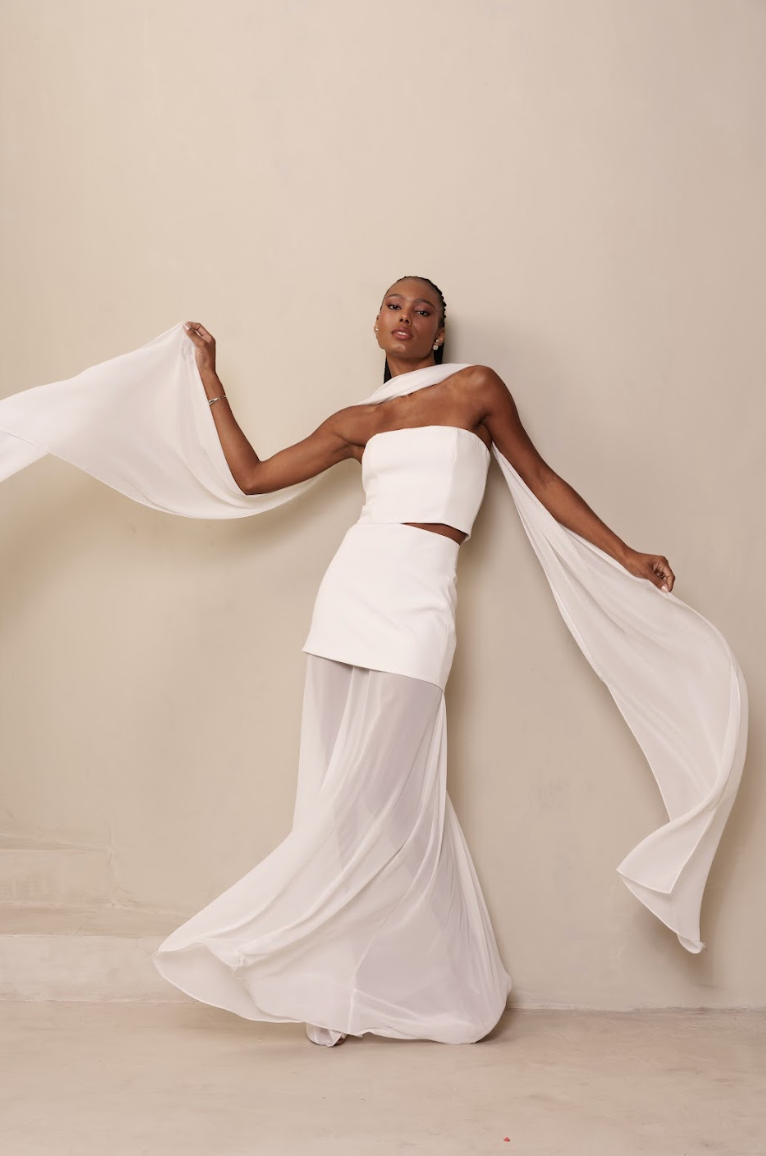 Saia Longa Lina Off White