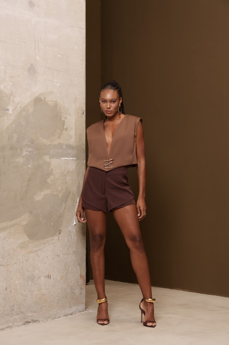 Colete Eileen Marrom Terroso