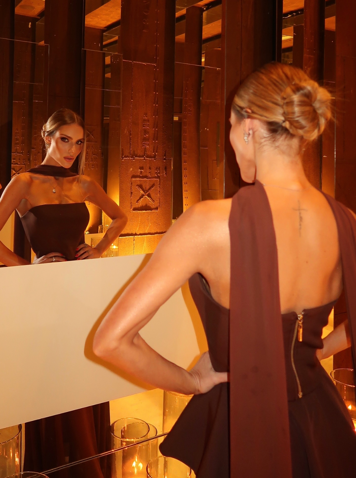 Vestido Lina Marrom Café