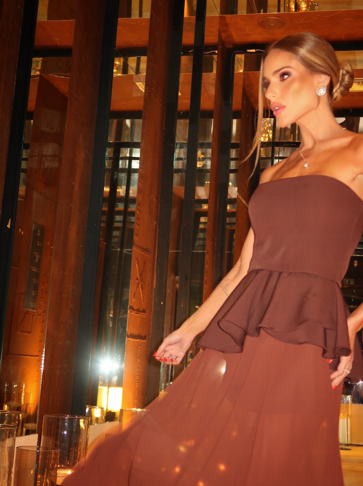 Vestido Lina Marrom Café