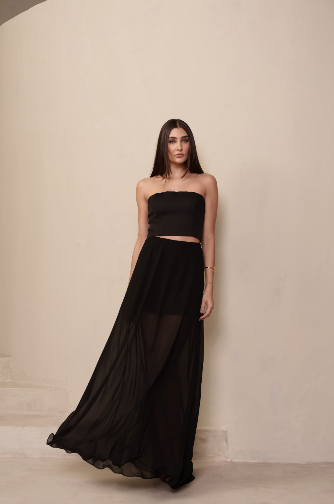 Saia Longa Lina Preta