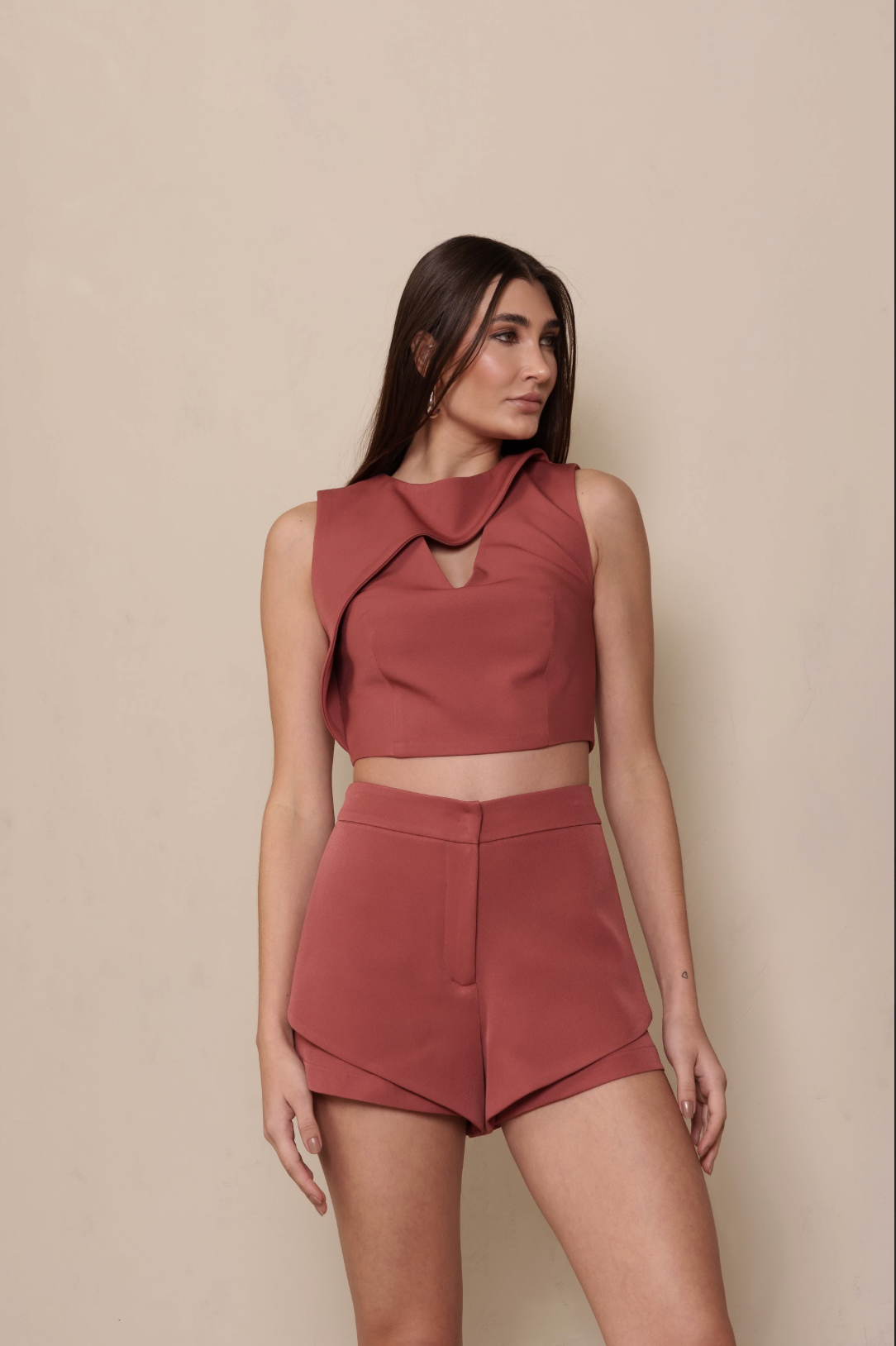 Short Eimes Rosa Queimado