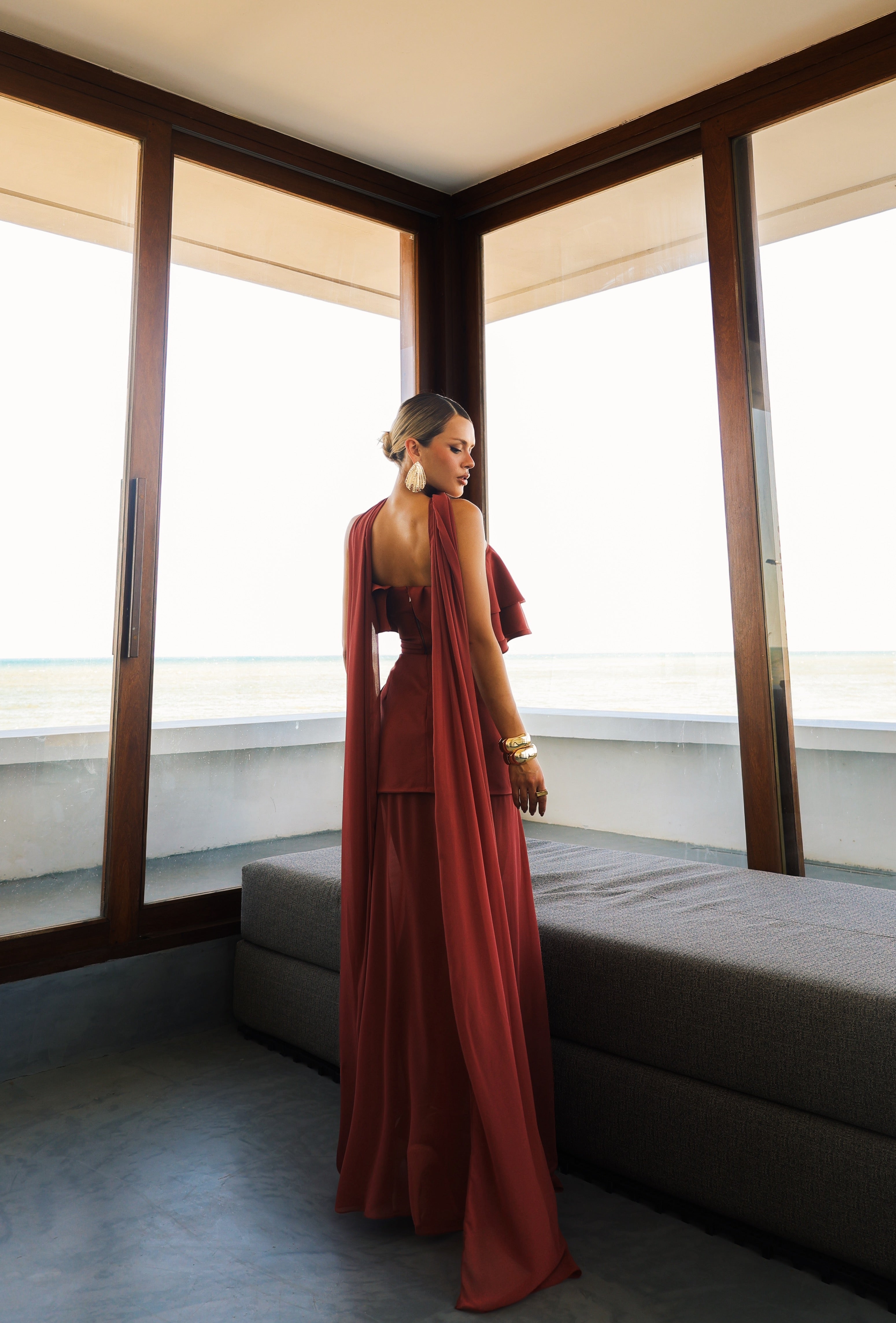 Vestido Lina Rosa Queimado