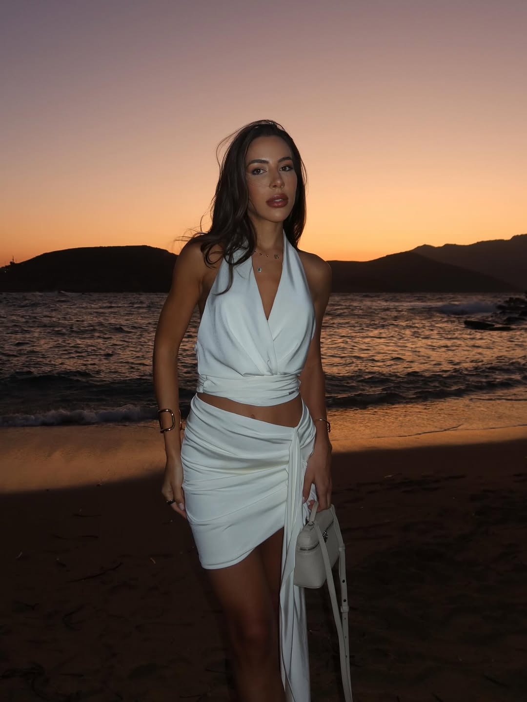 Saia de Malha Off White Malibu