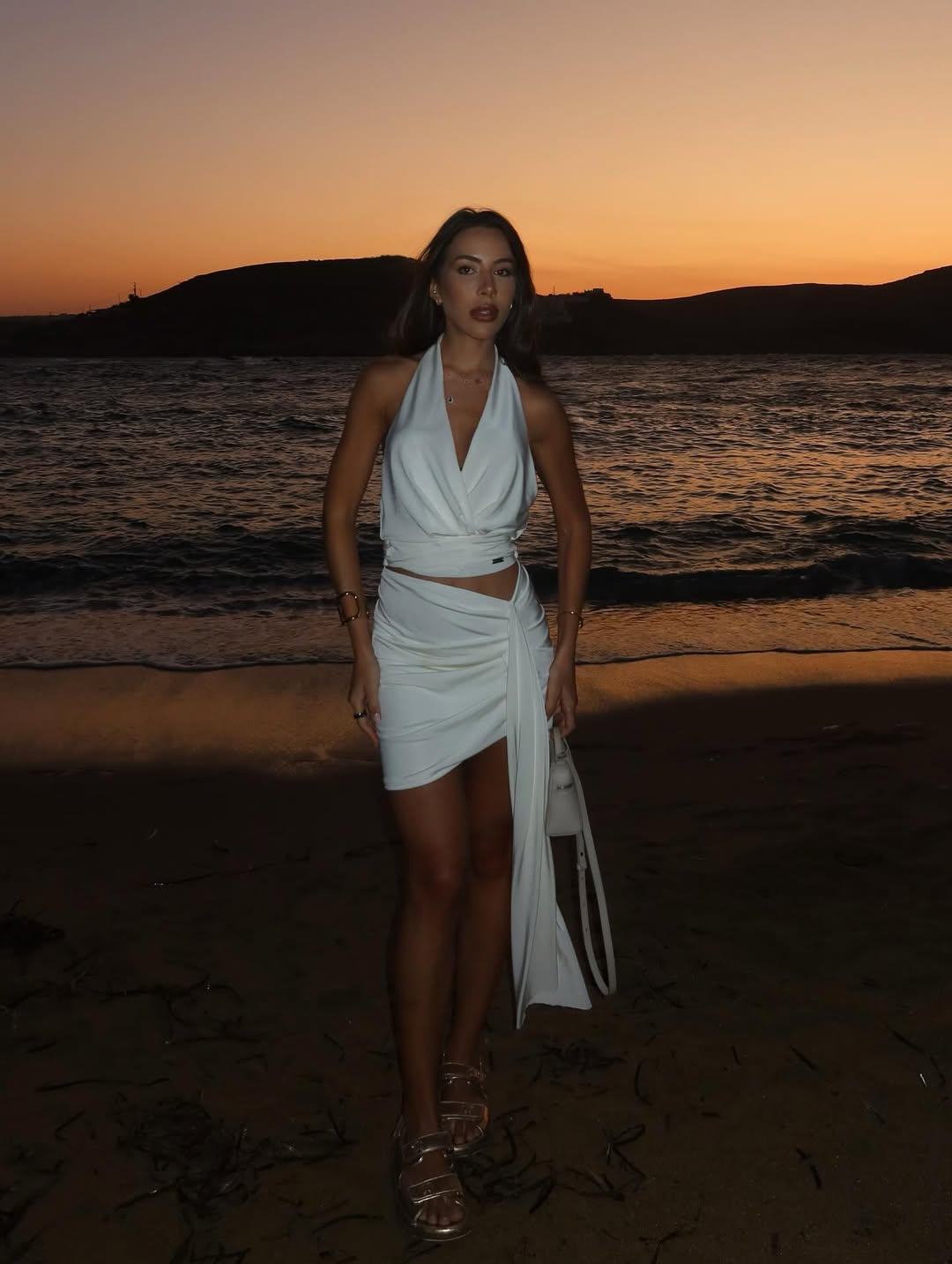 Saia de Malha Off White Malibu