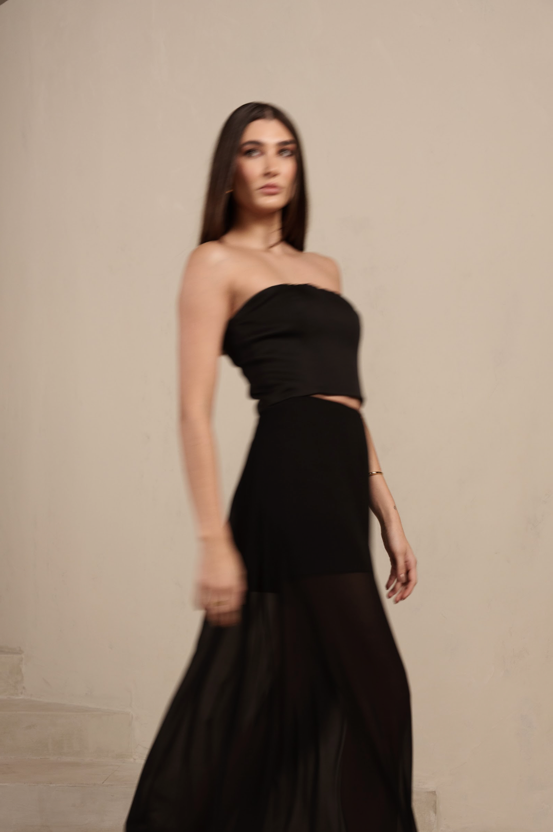 Saia Longa Lina Preto [PRÉ VENDA]