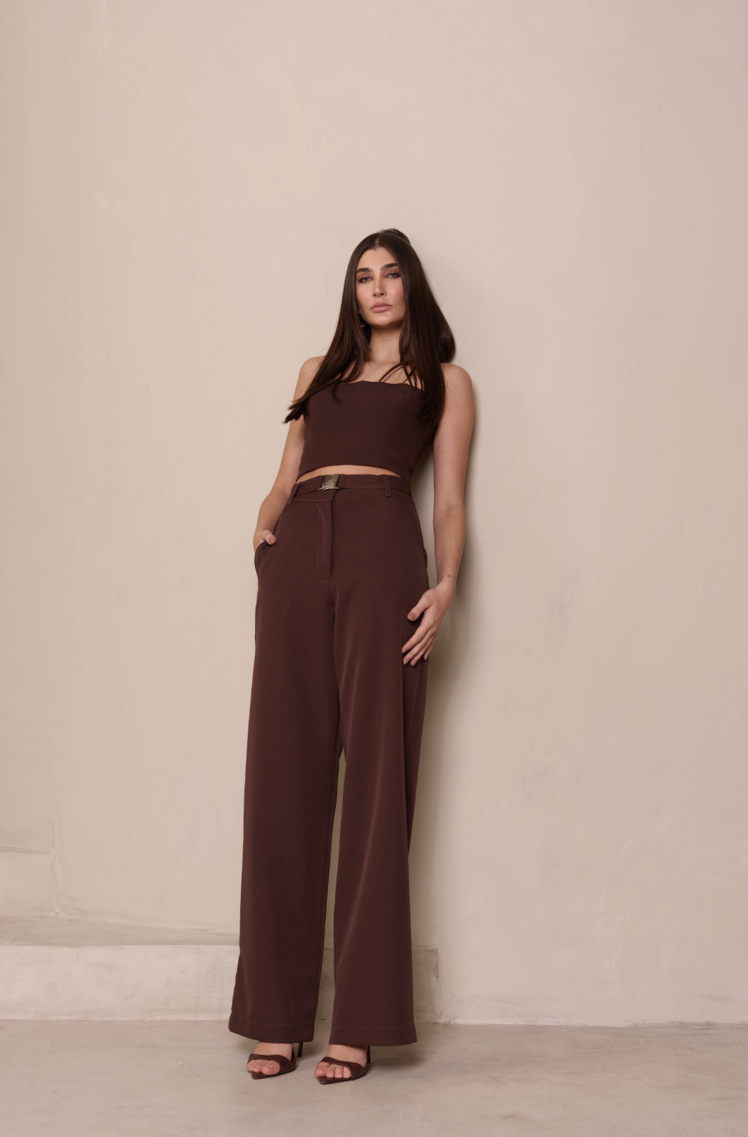 Calça Francesca Marrom Café [PRÉ VENDA]