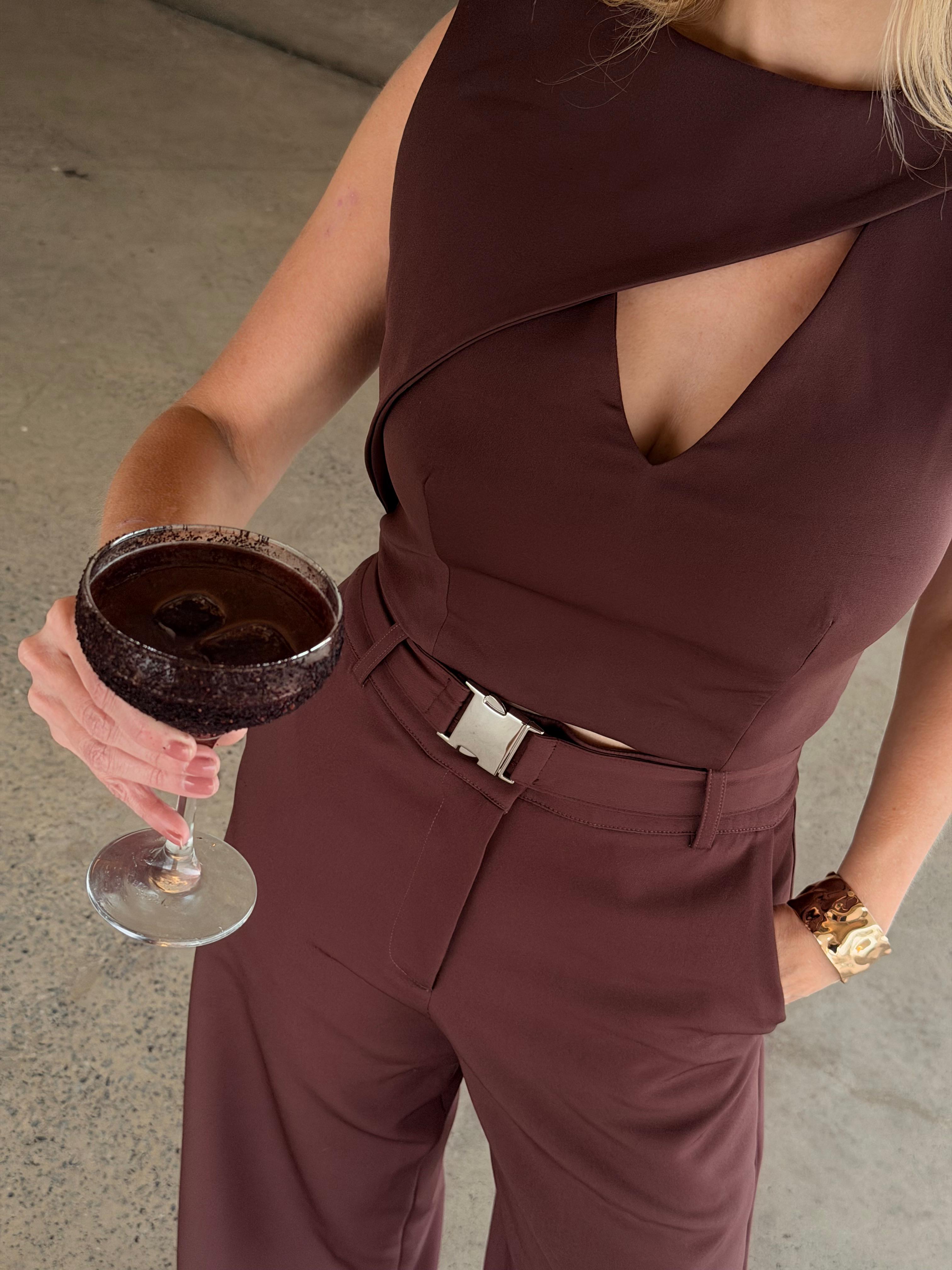 Top Zaha Marrom Café